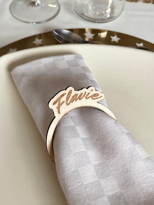 Marque place Prénom rond de serviette