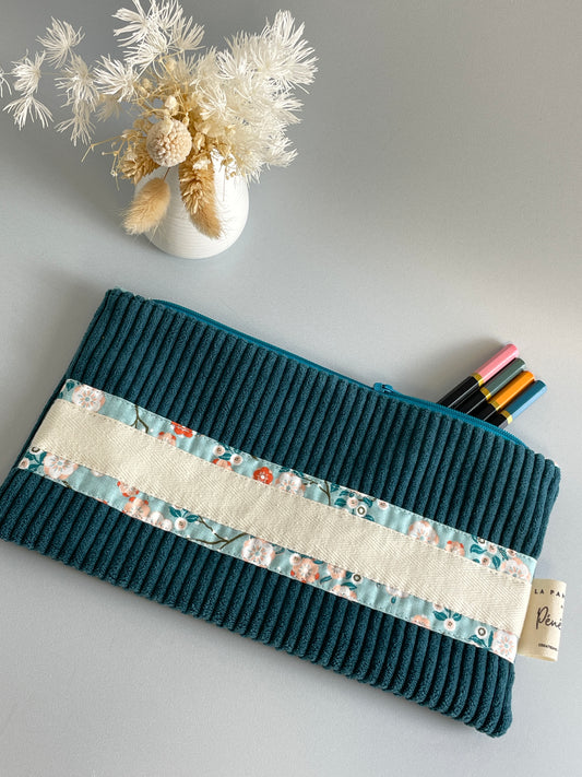 Trousse Fleurs bleues