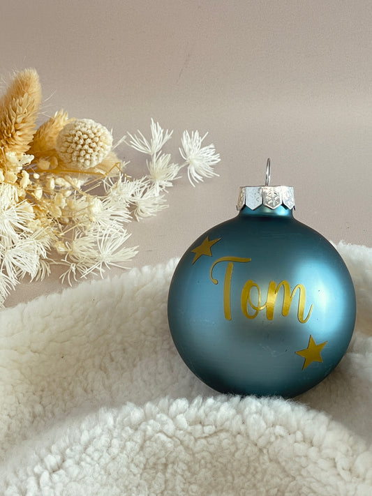 Boule de Noël bleue