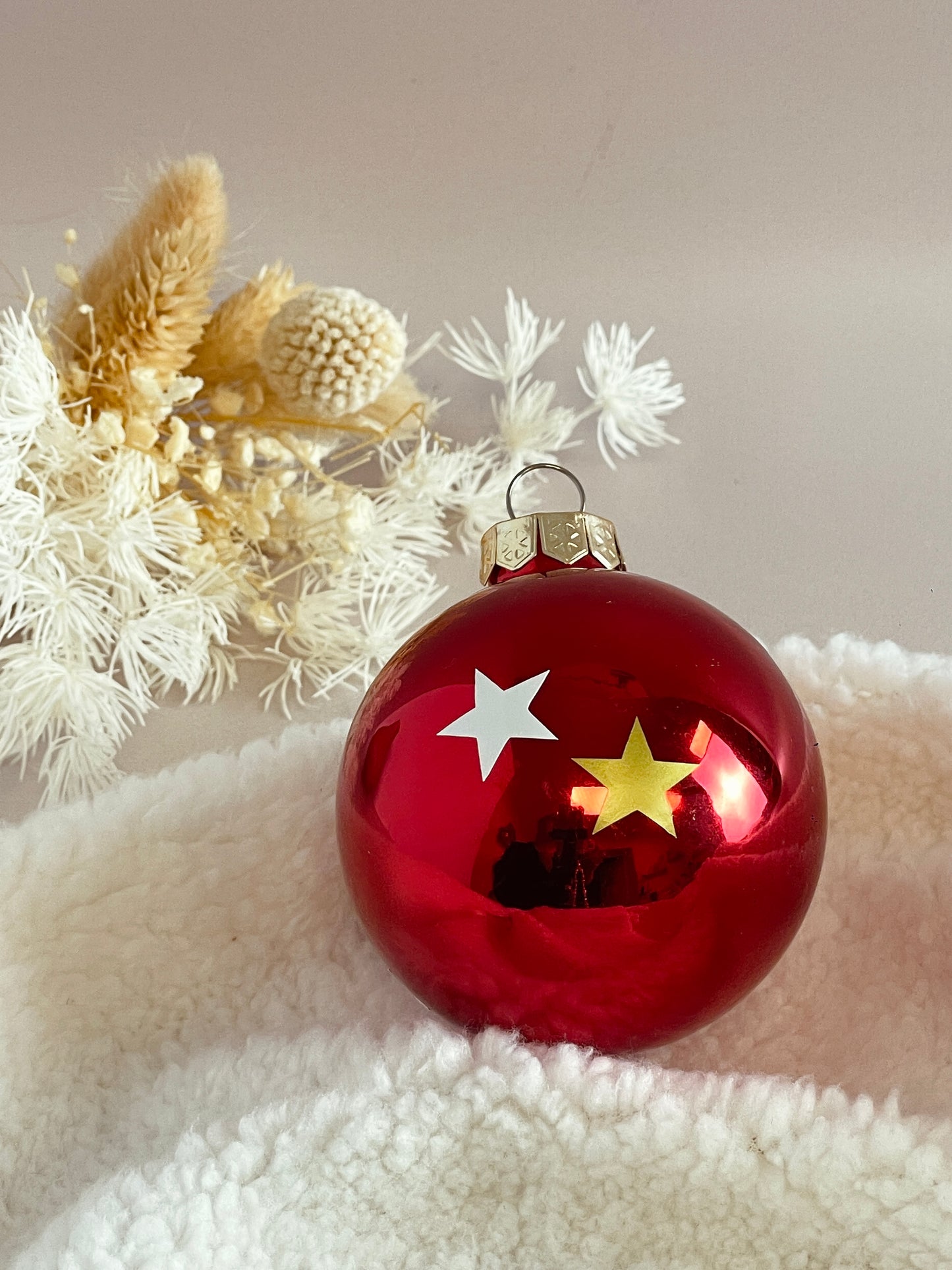 Boule de Noël rouge