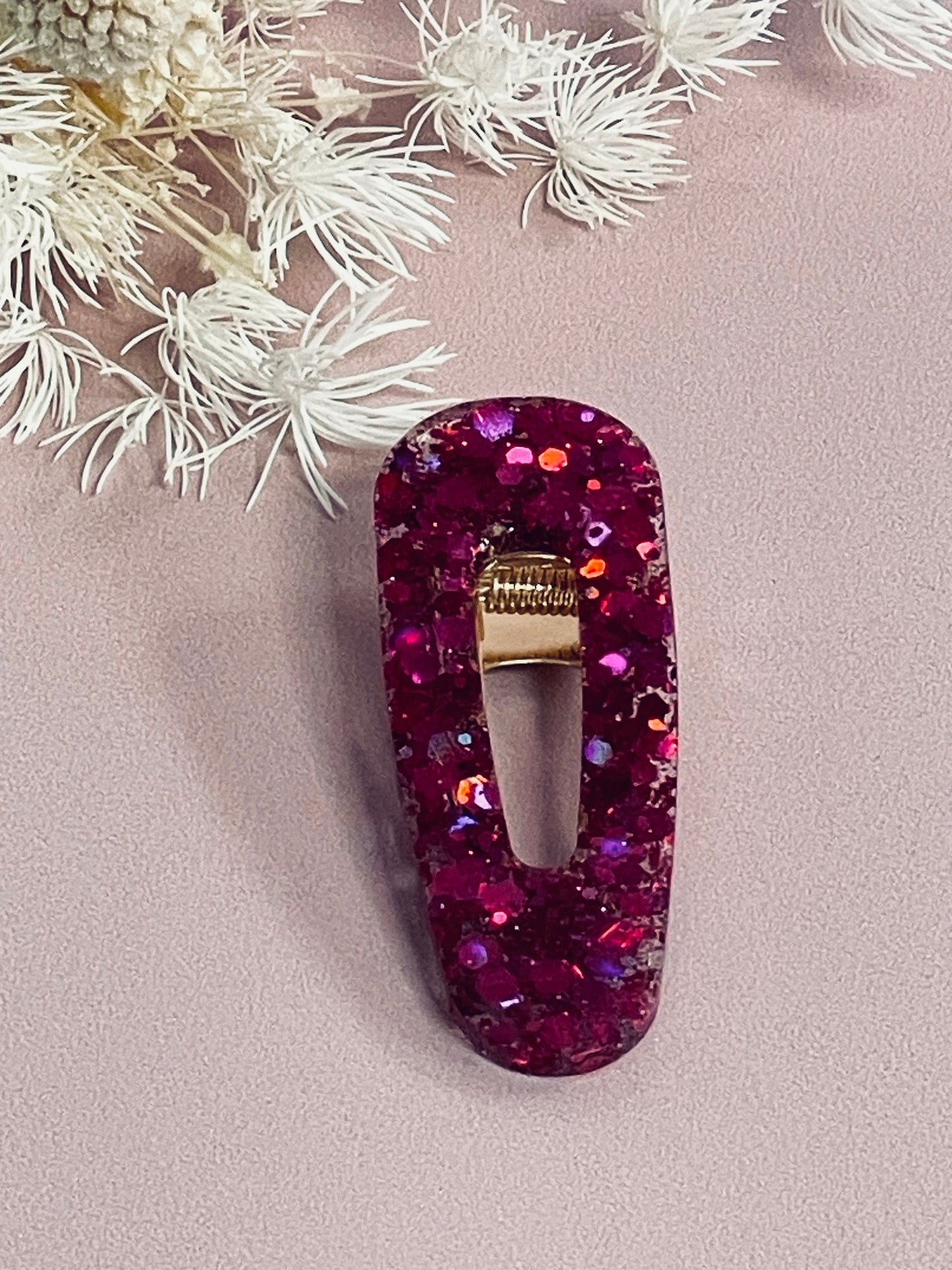 Barrette paillettes colorées