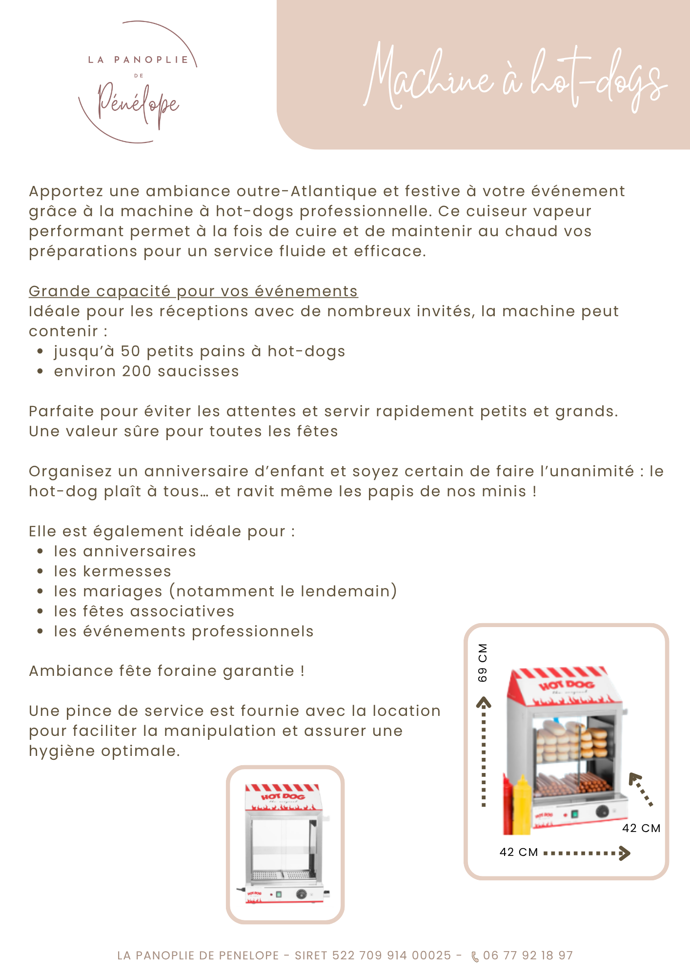 Location Machine à hot dog