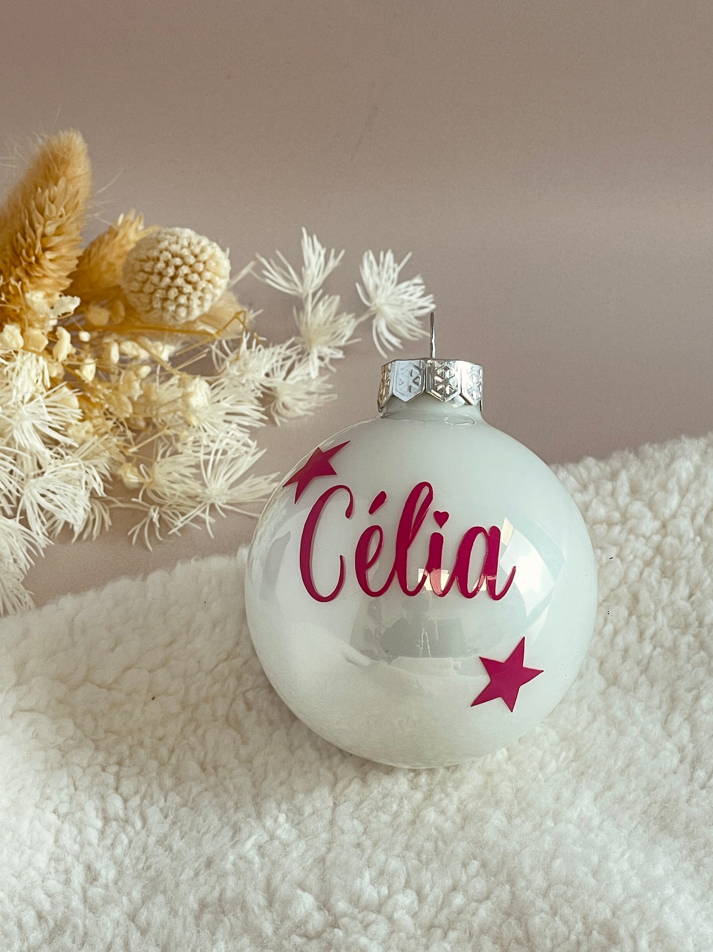 Boule de Noël blanche (6 cm)