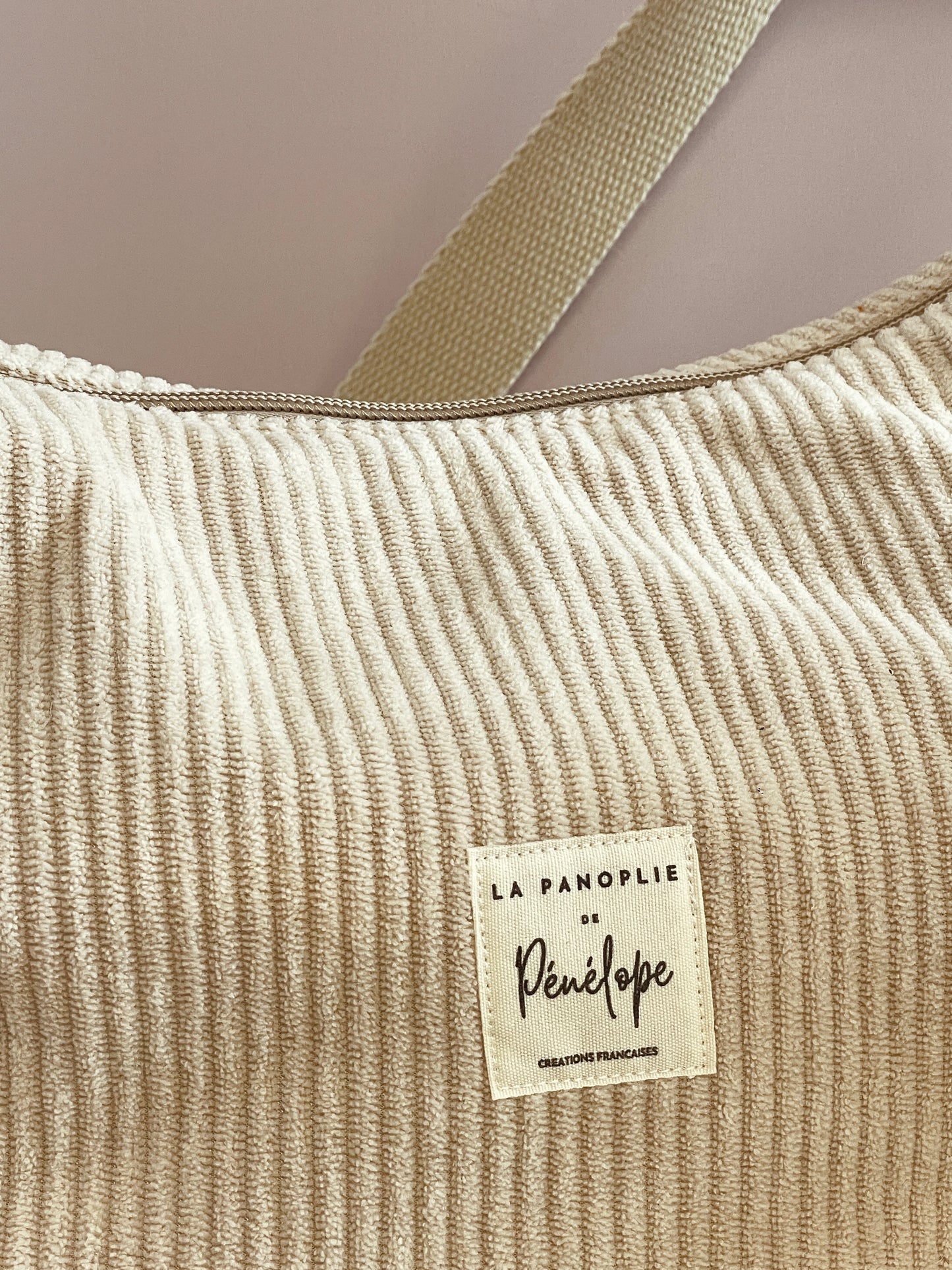 Sac demi lune beige
