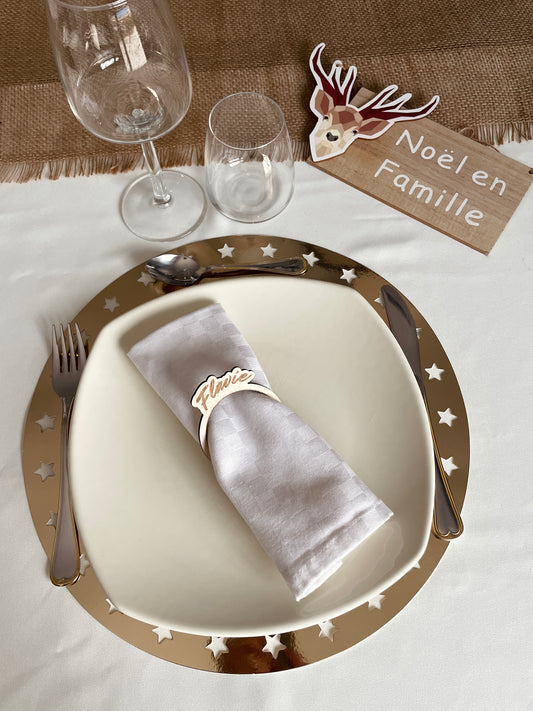 Marque place Prénom rond de serviette