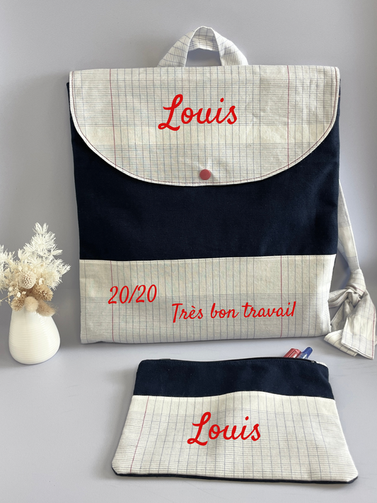 Sac à dos et trousse Cahier