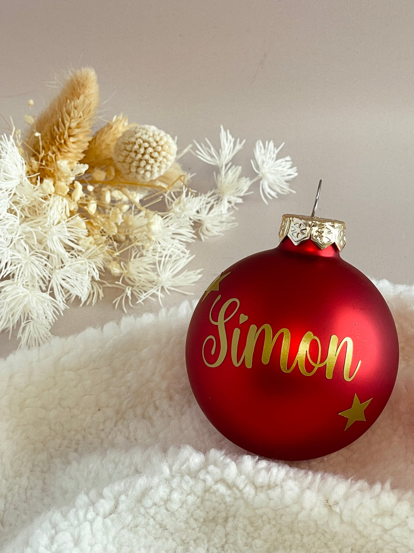 Boule de Noël rouge