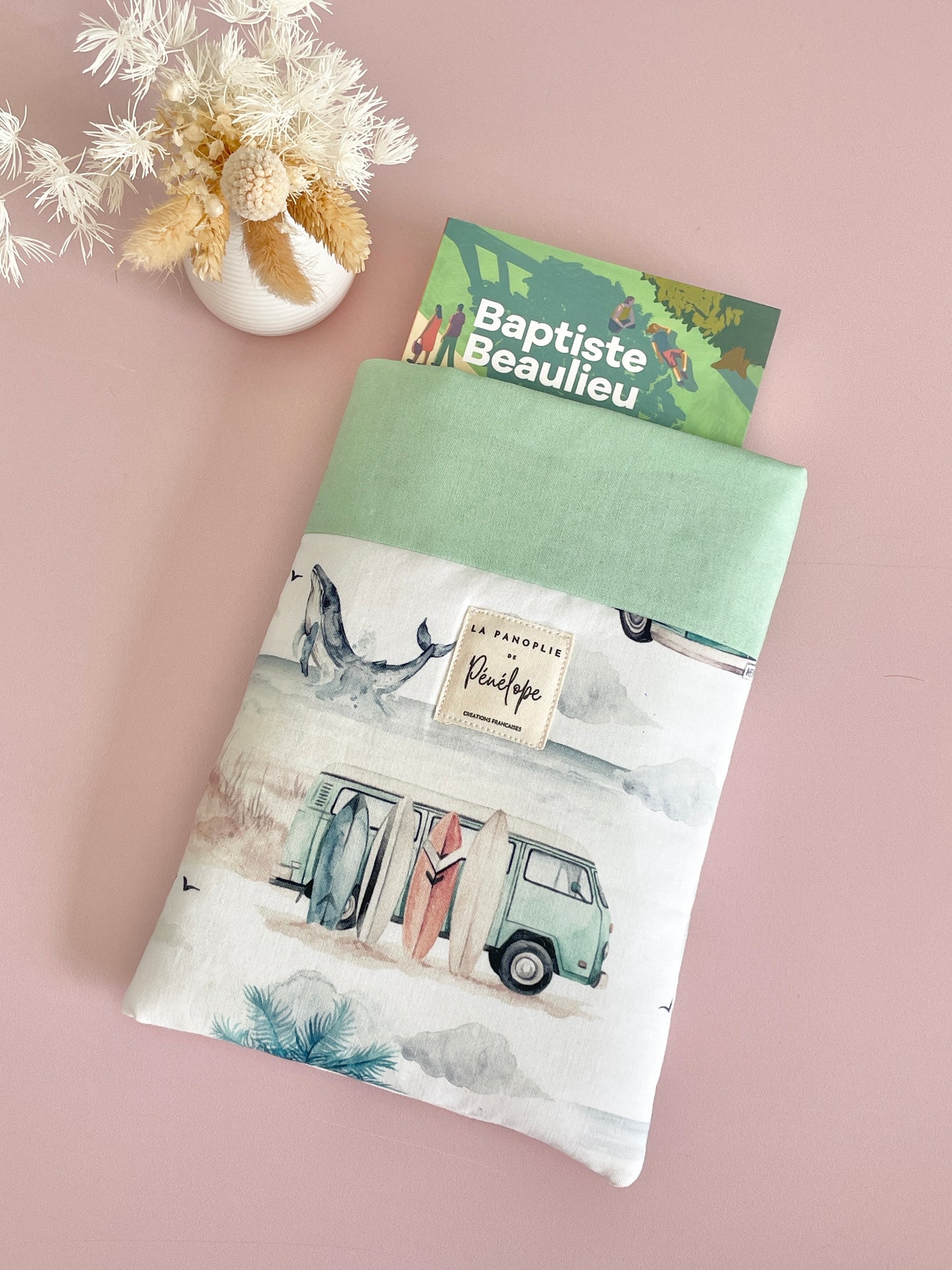 Pochette à livre molletonnée Surf