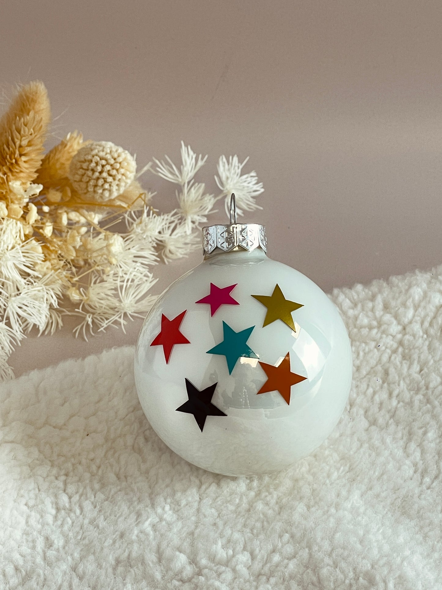 Boule de Noël blanche (6 cm)