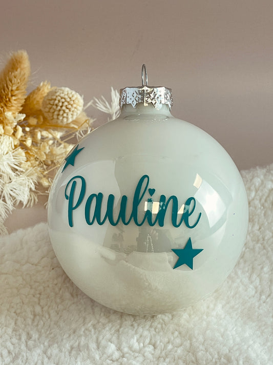 Boule de Noël blanche (8 cm)