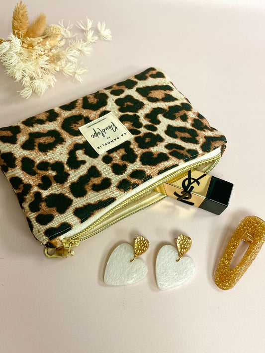 Pochette Léopard Zip
