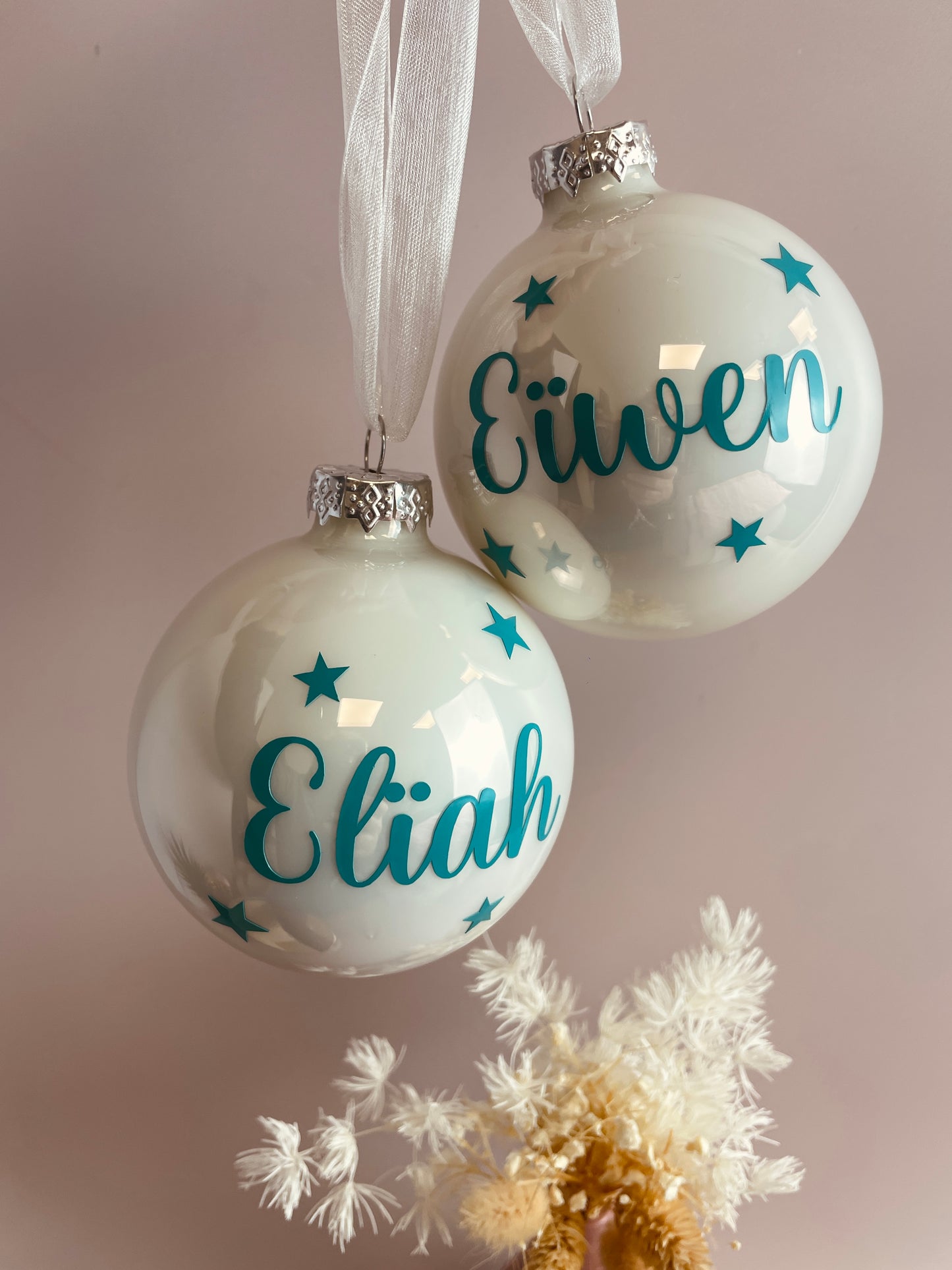 Boule de Noël blanche (8 cm)