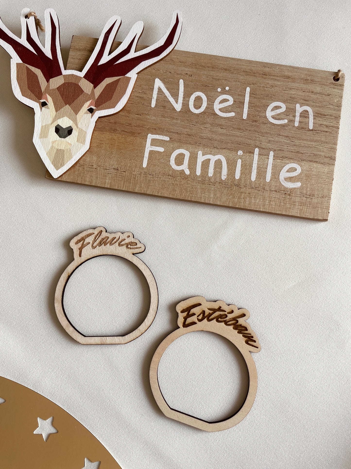 Marque place Prénom rond de serviette