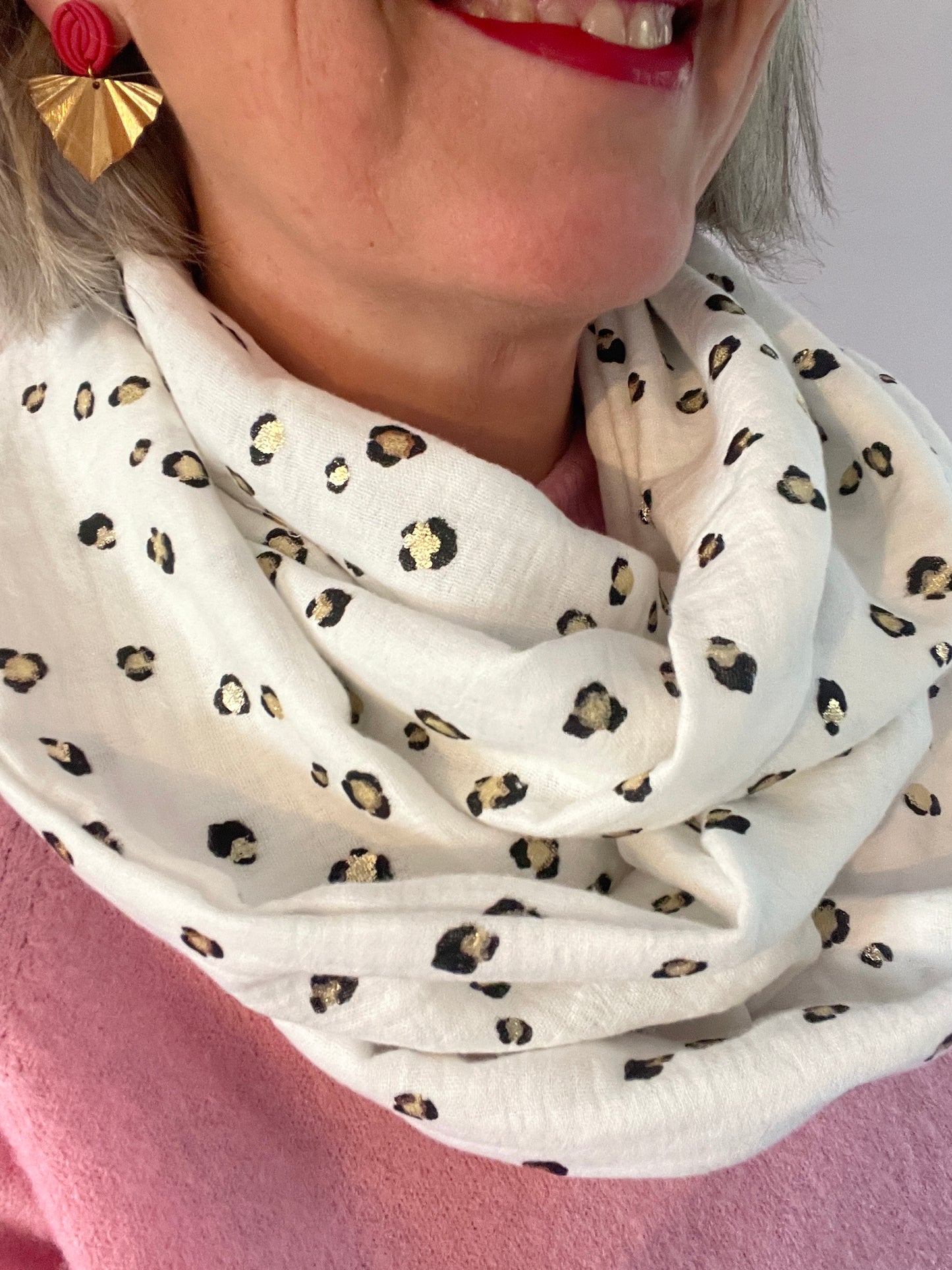 Snood adulte double tour Léopard