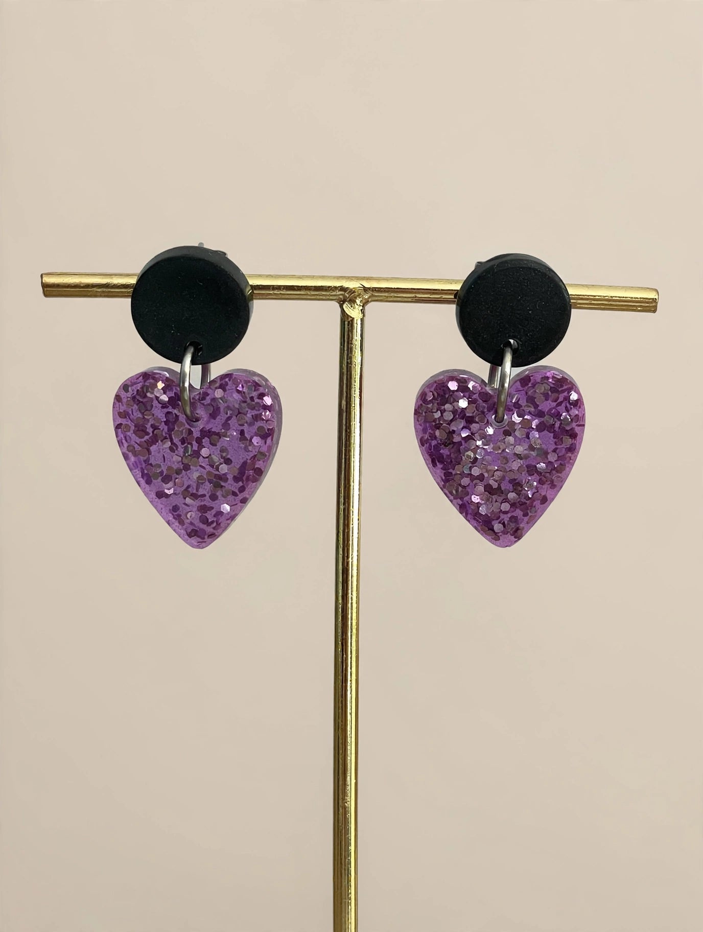 Boucles d’oreilles Amélia violette