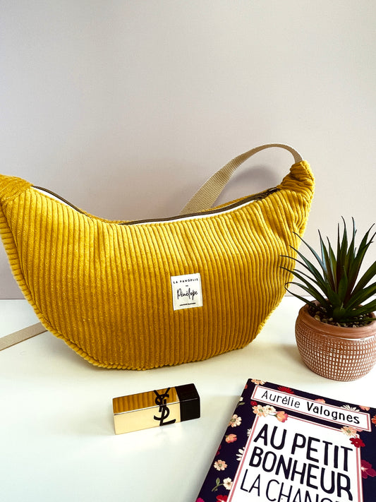 Sac demi lune jaune