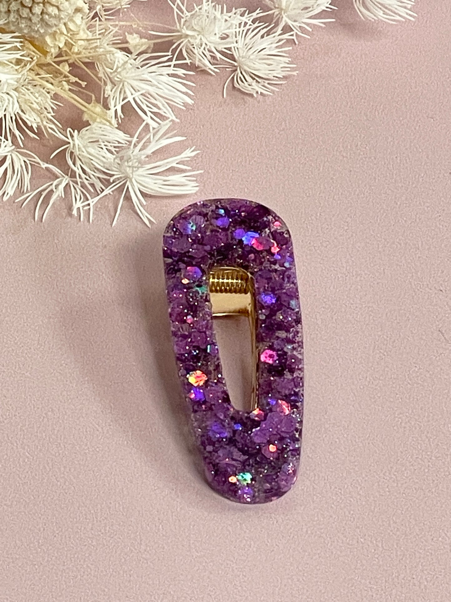 Barrette paillettes colorées