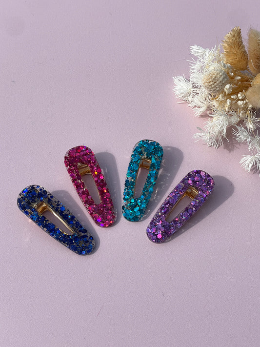 Barrette paillettes colorées