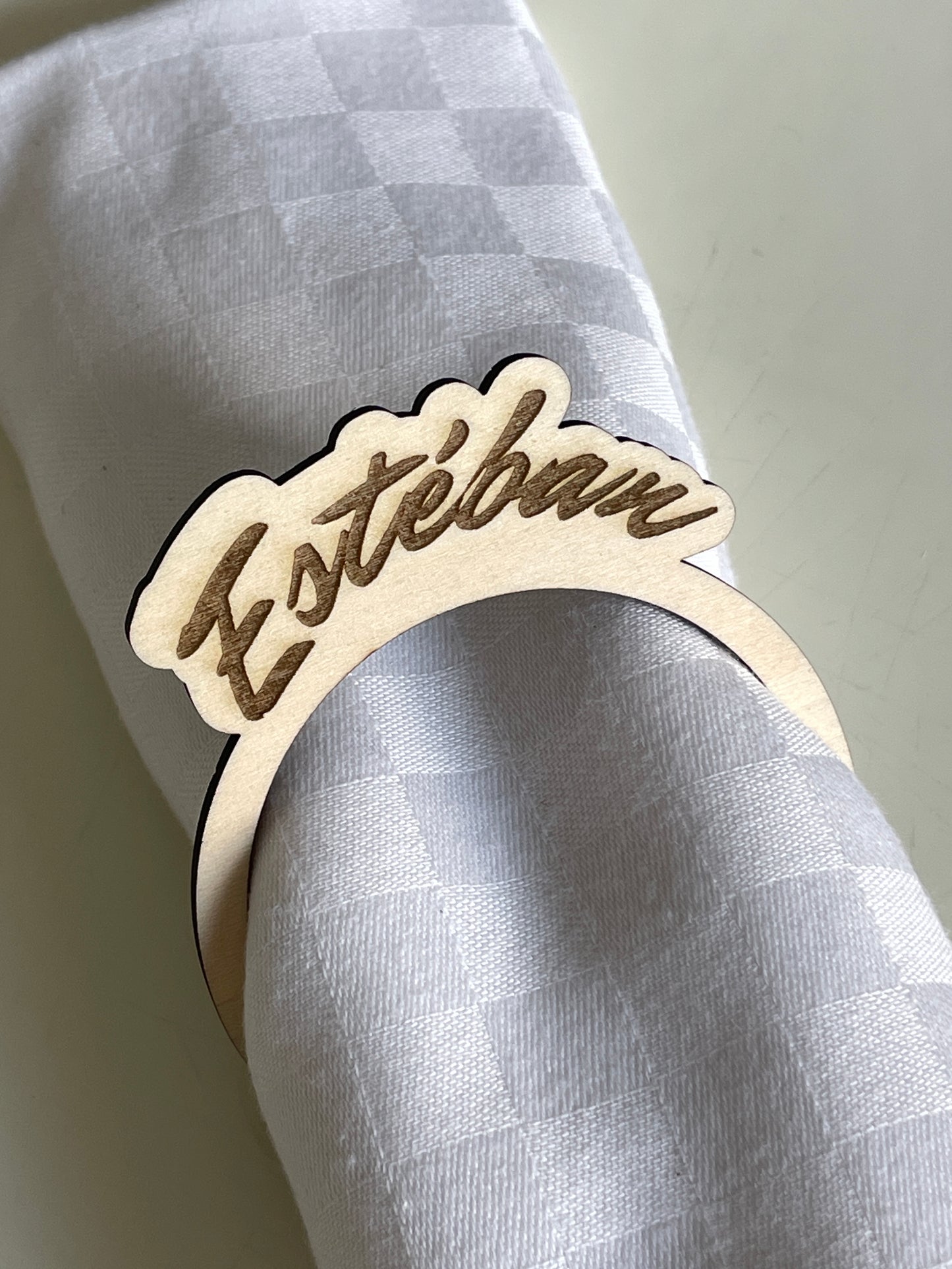 Marque place Prénom rond de serviette