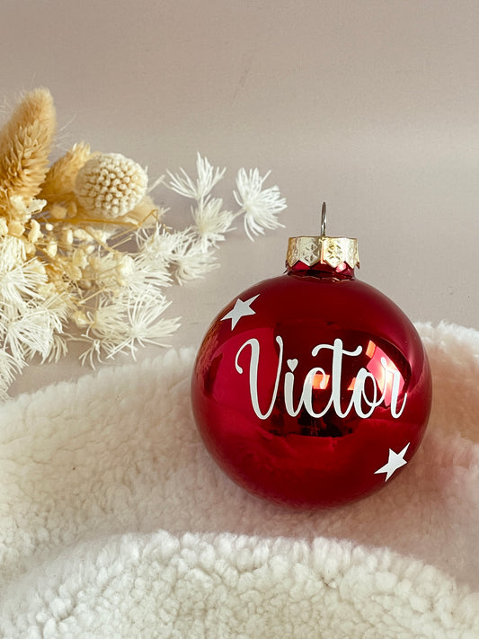 Boule de Noël rouge