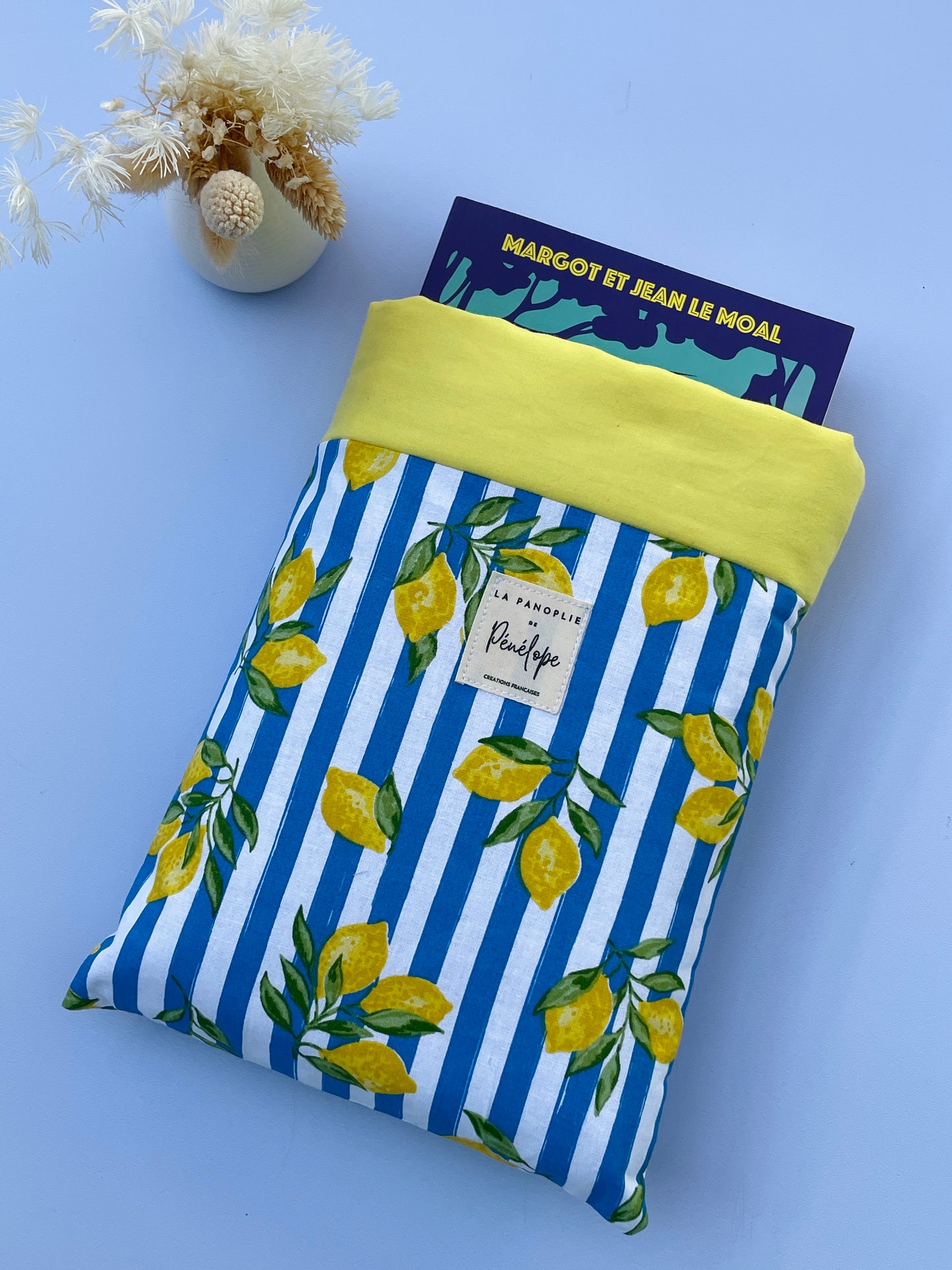 Pochette à livre molletonnée Citrons