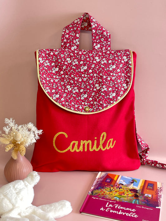 Sac à dos Fleurs blanches