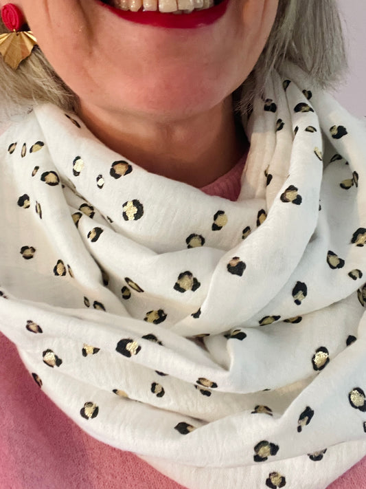 Snood adulte double tour Léopard