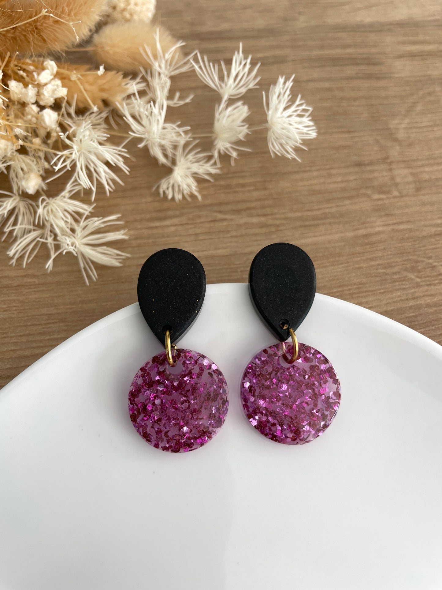 Boucles d’oreilles Emma roses