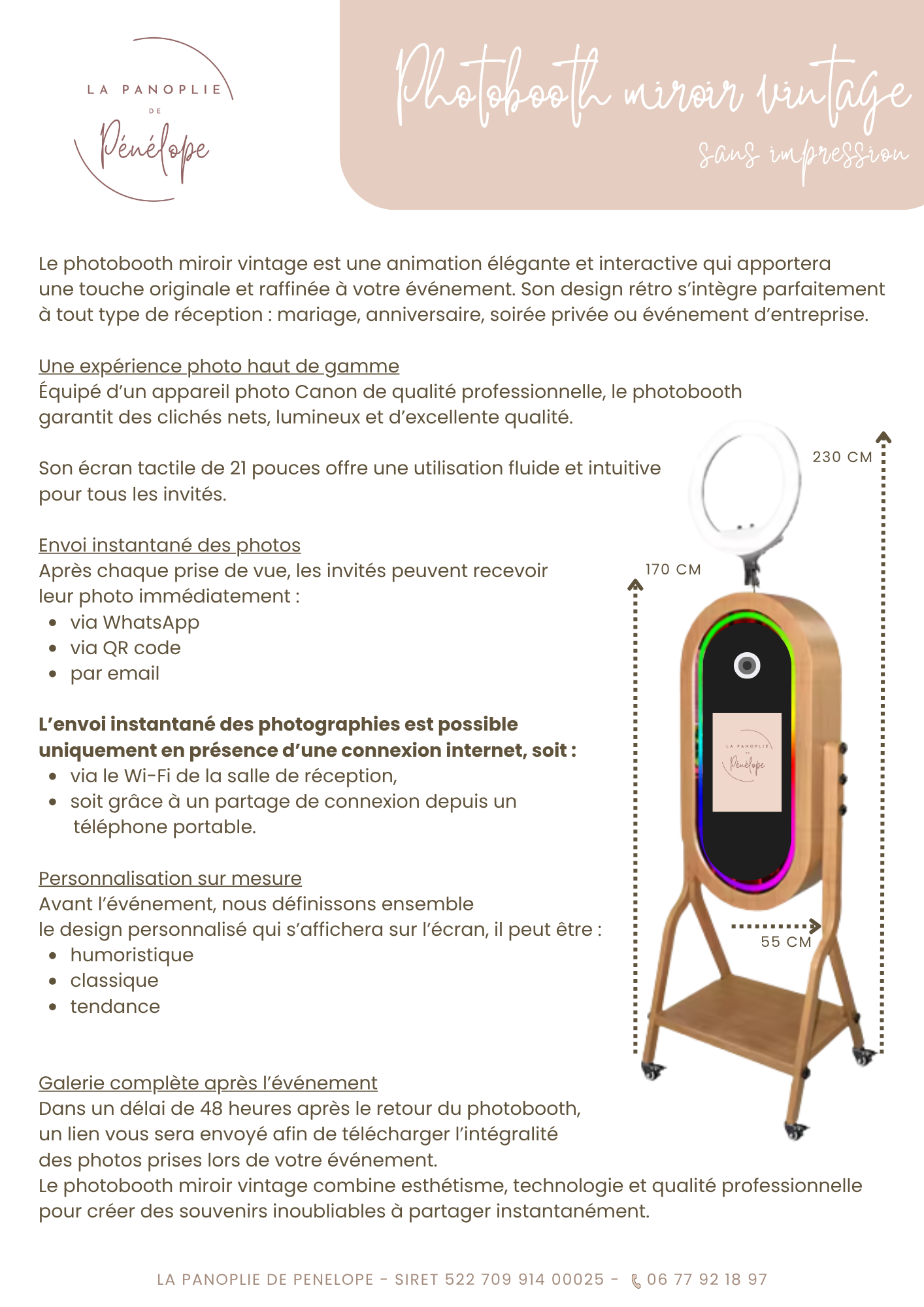 Location Photobooth miroir