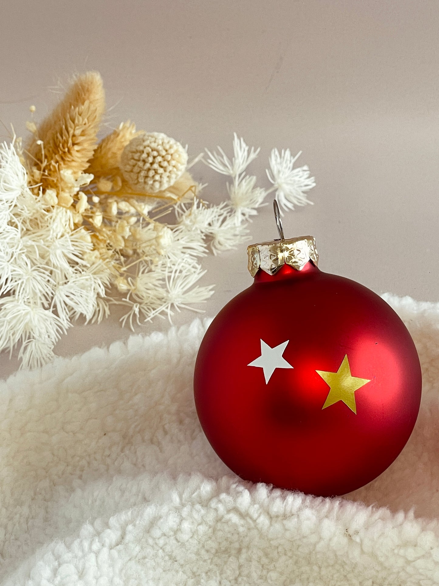 Boule de Noël rouge