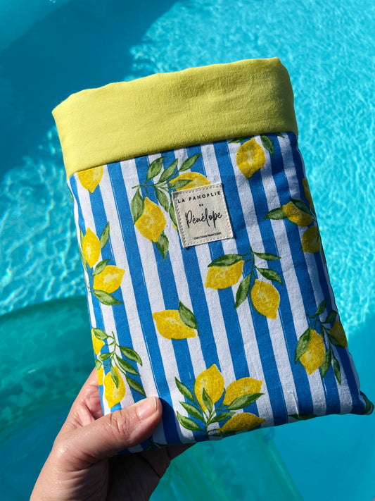 Pochette à livre molletonnée Citrons
