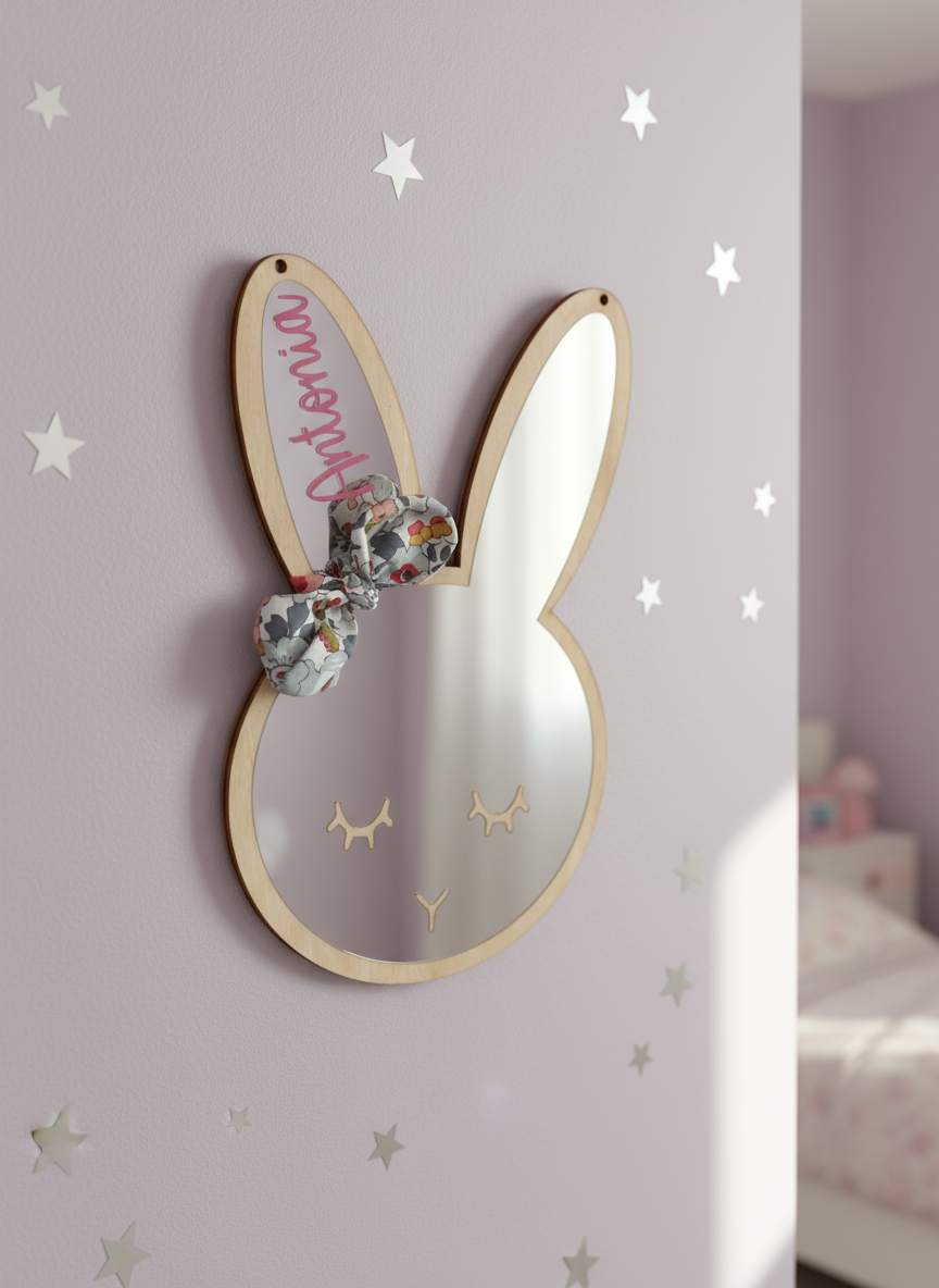 Miroir Lapinou personnalisé