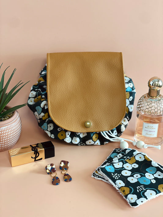 Trousse bourse fleurs