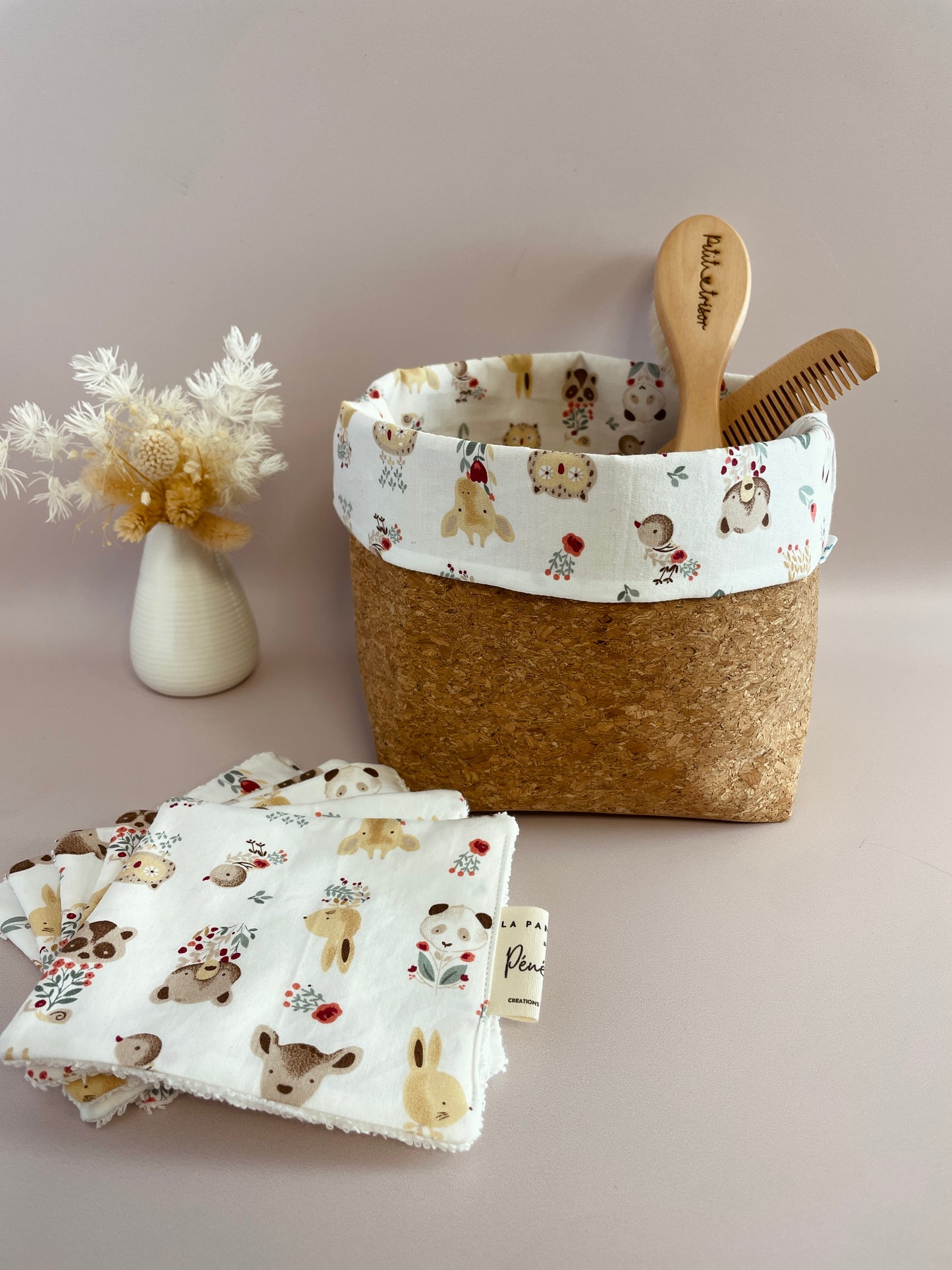 Panier et lingettes Liège à personnaliser