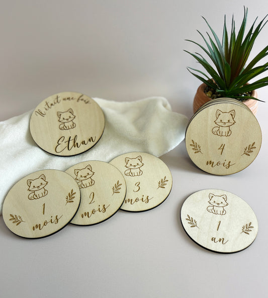 Cartes étapes en bois