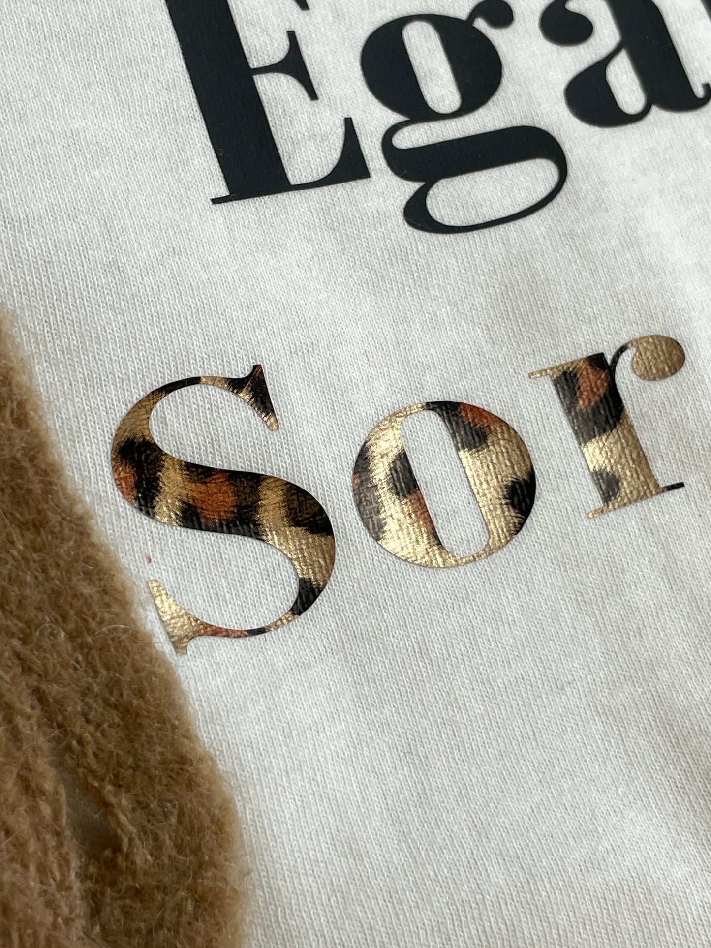Tee shirt blanc Sororité Léopard