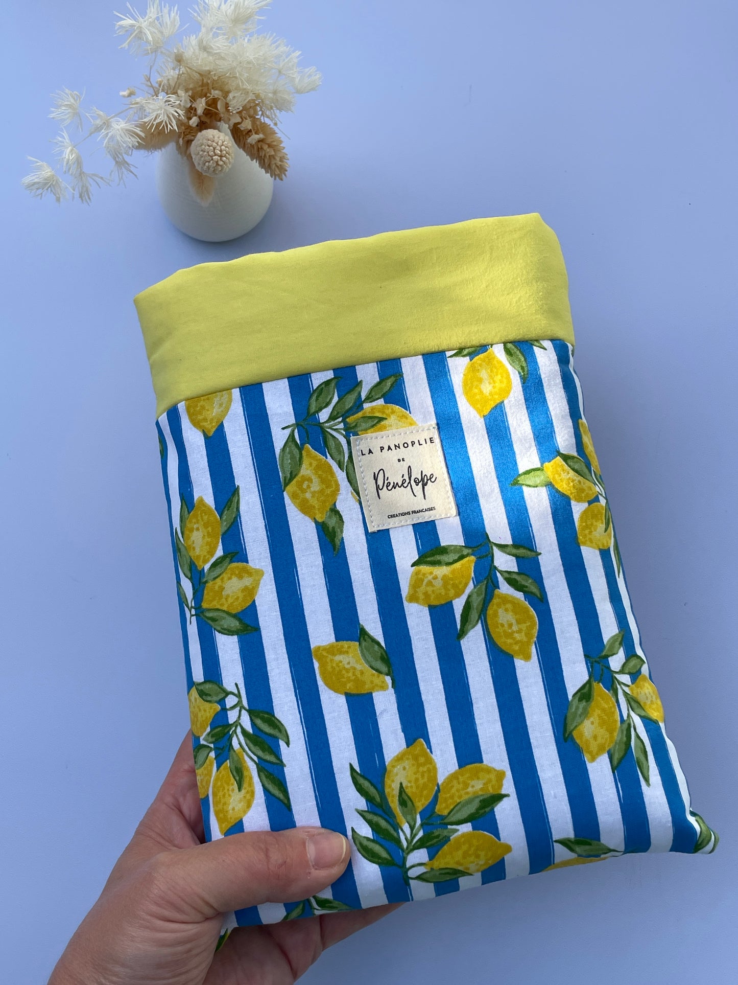 Pochette à livre molletonnée Citrons