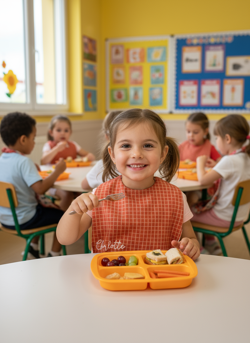 Serviette maternelle Fleurs