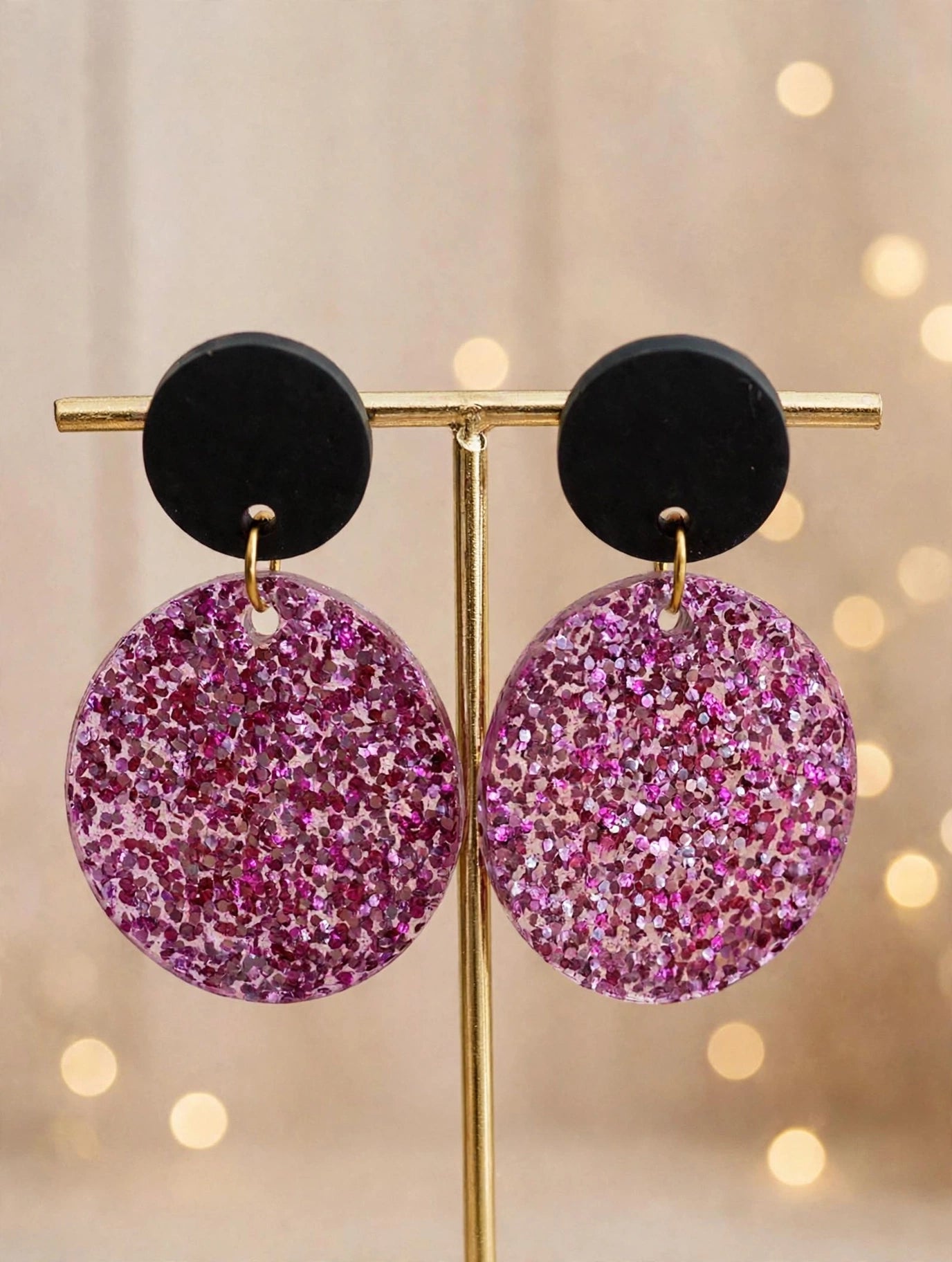 Boucles d’oreilles Liv roses