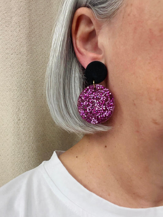Boucles d’oreilles Liv roses