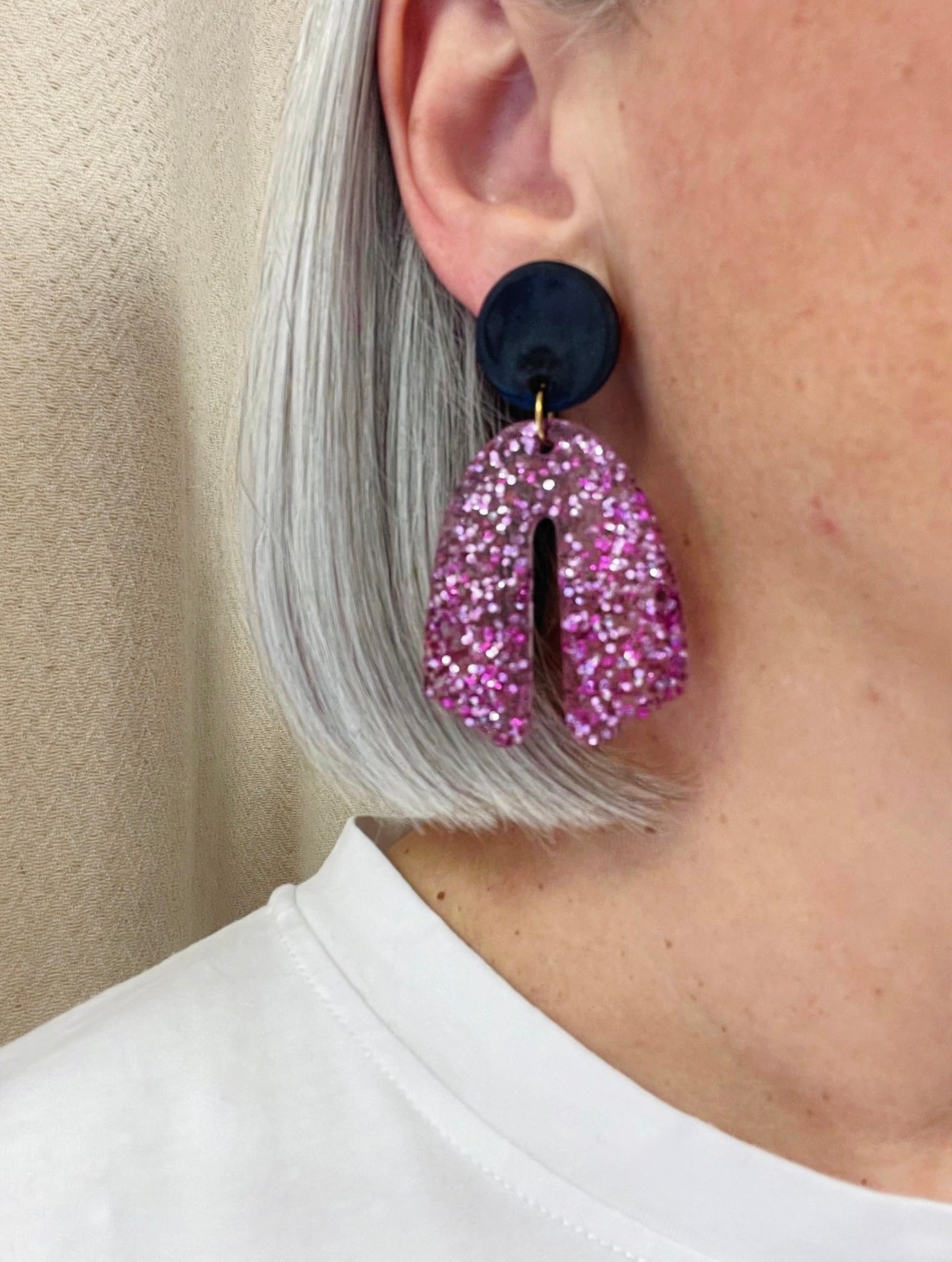 Boucles d’oreilles Solène (vertes ou roses)