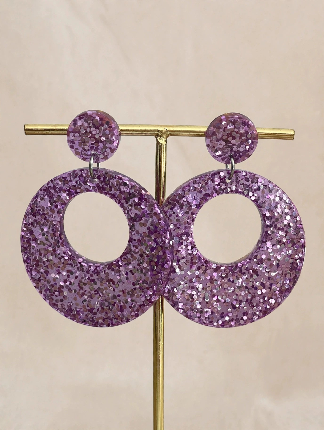 Boucles d’oreilles Yuna (vertes ou violettes)