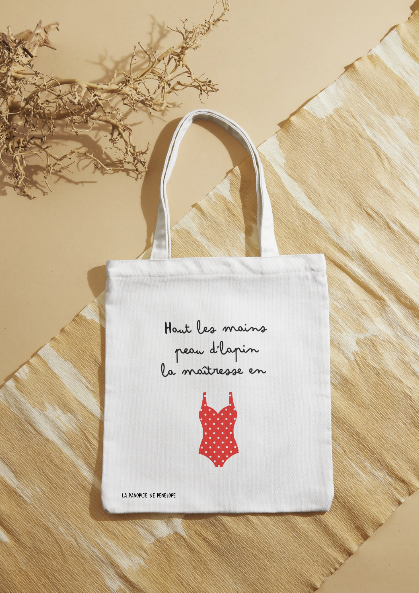 Tote Bag Maîtresse Personnalisé - Haut Les Mains Peau De Lapin