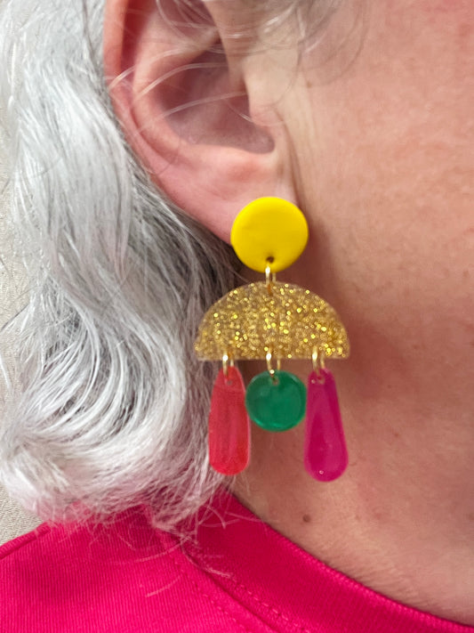 Boucles d’oreilles translucides Roxane