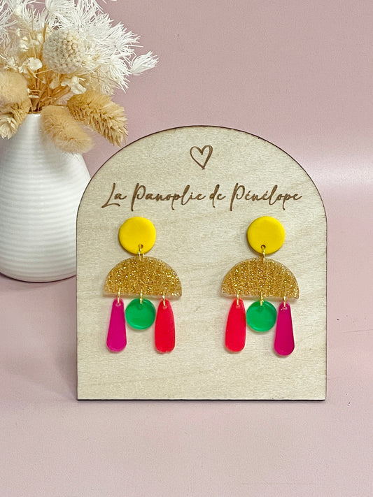 Boucles d’oreilles translucides Roxane