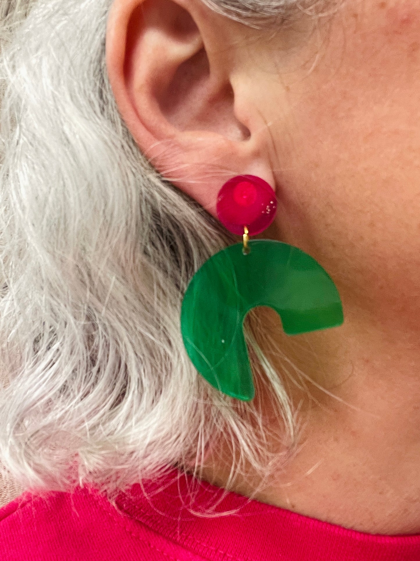 Boucles d’oreilles translucides Judith