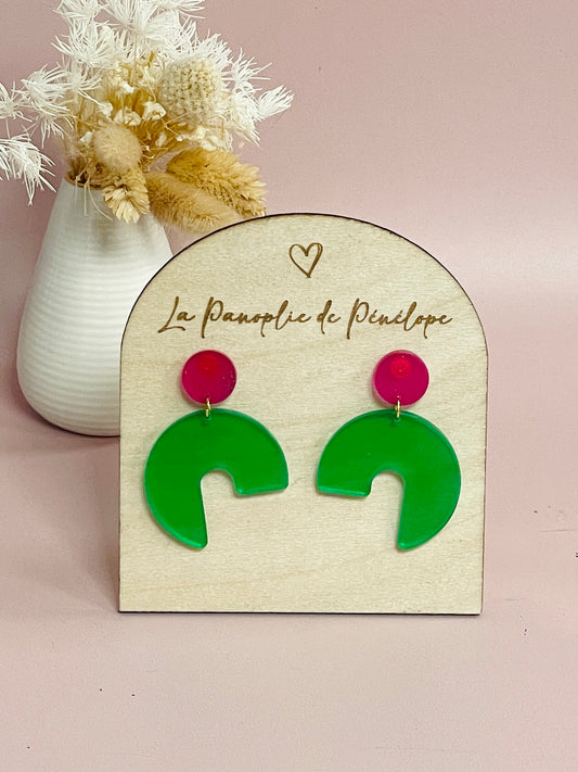 Boucles d’oreilles translucides Judith