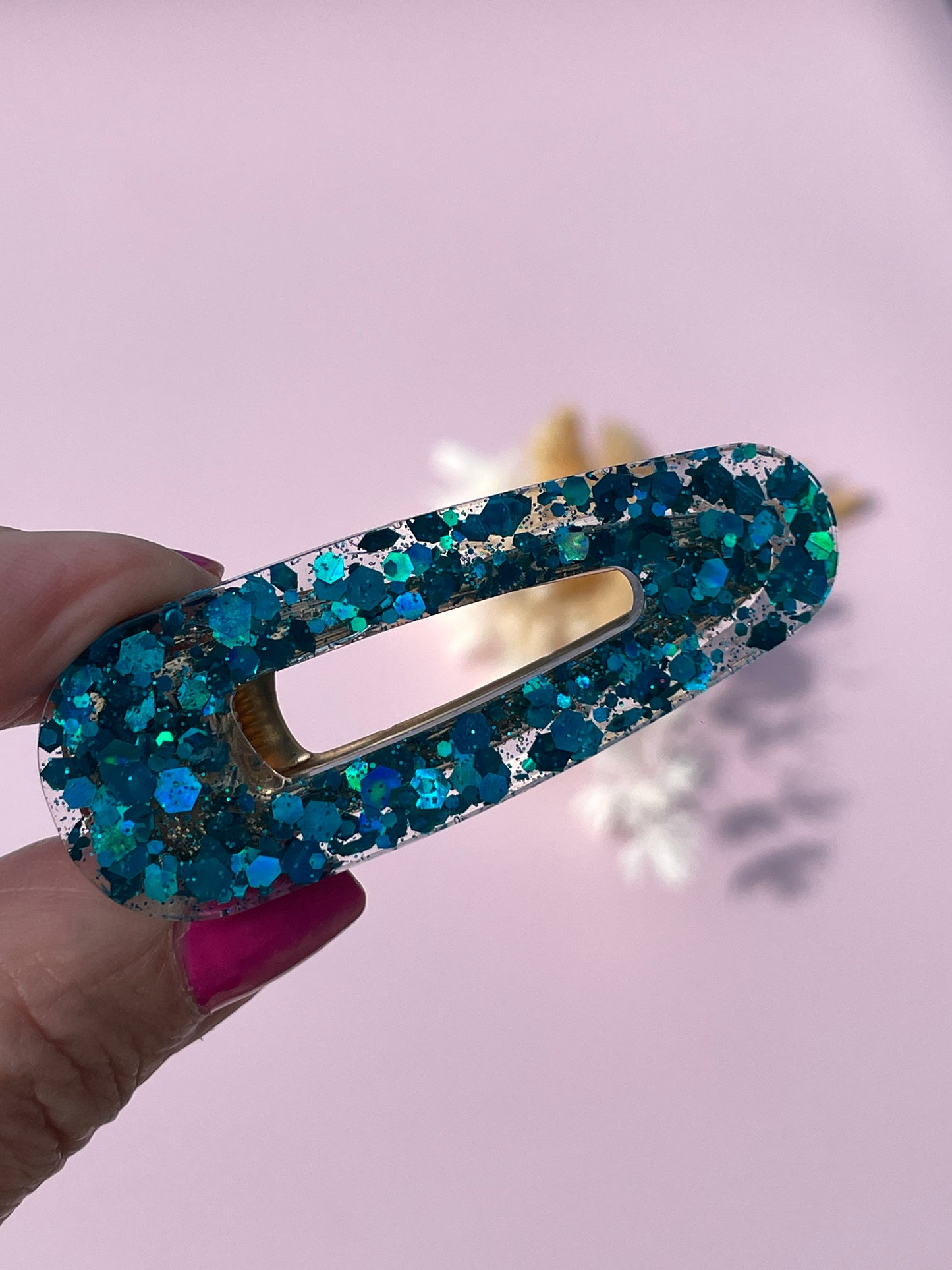 Barrette paillettes colorées